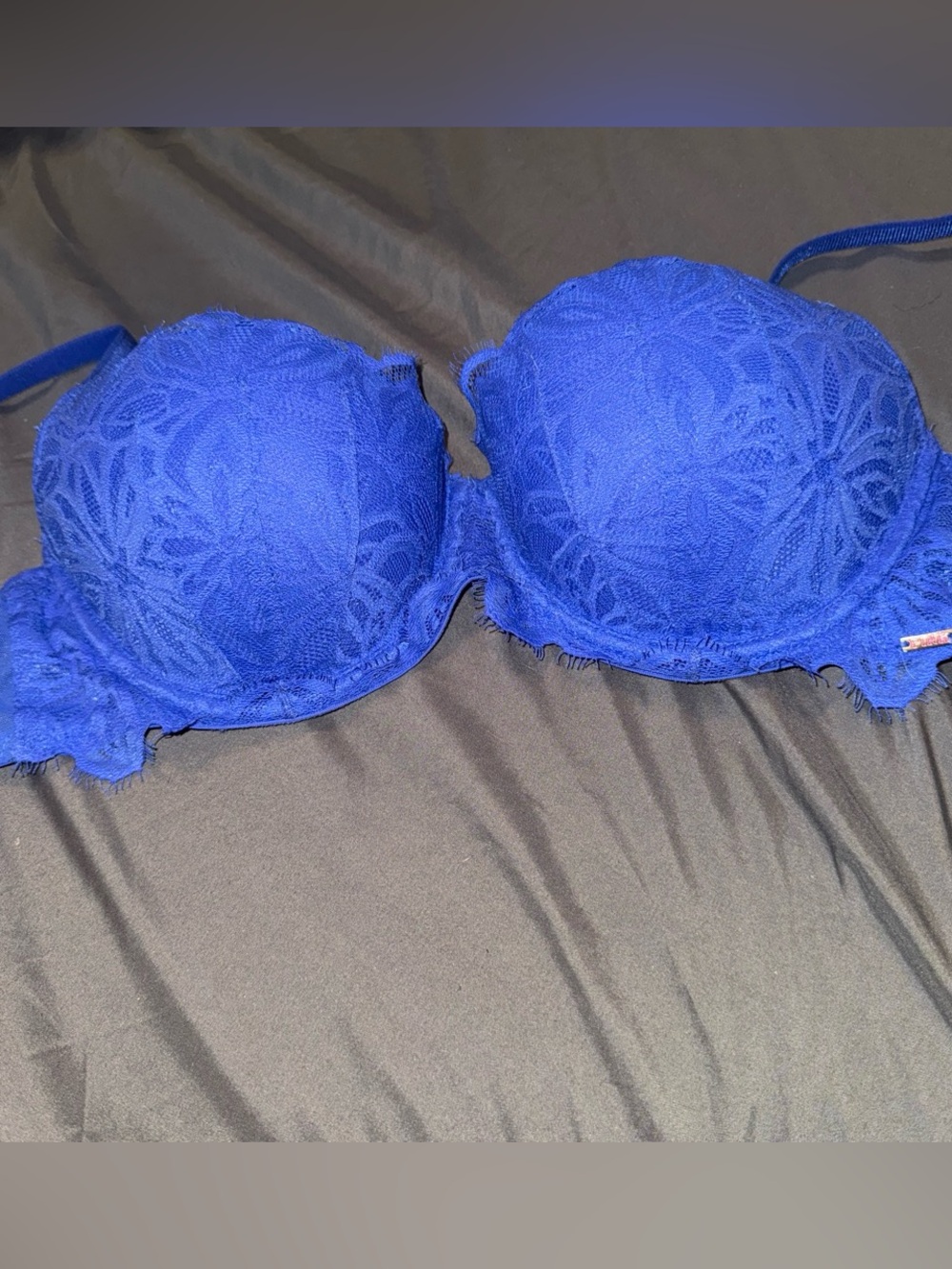 PINK Victoria's Secret Blue Lace Push-Up Bra